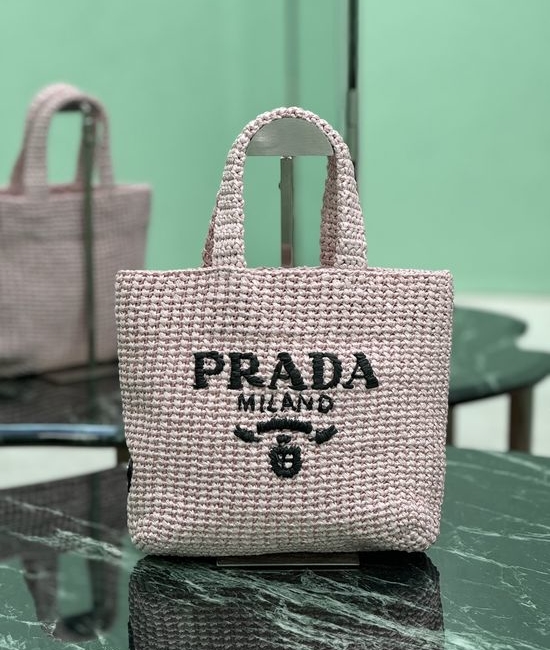 Prada Raffia Woven Small Tote Bag 1BG422