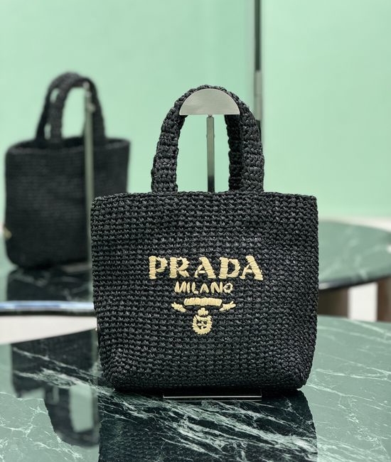 Prada Raffia Woven Small Tote Bag 1BG422