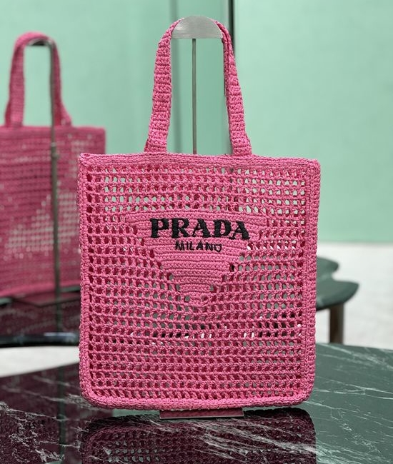 Prada Raffia Woven Tote Bag 1BG393
