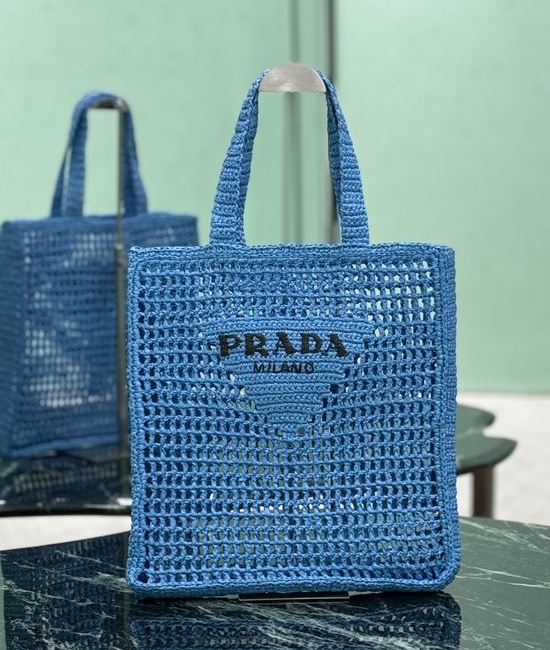 Prada Raffia Woven Tote Bag 1BG393