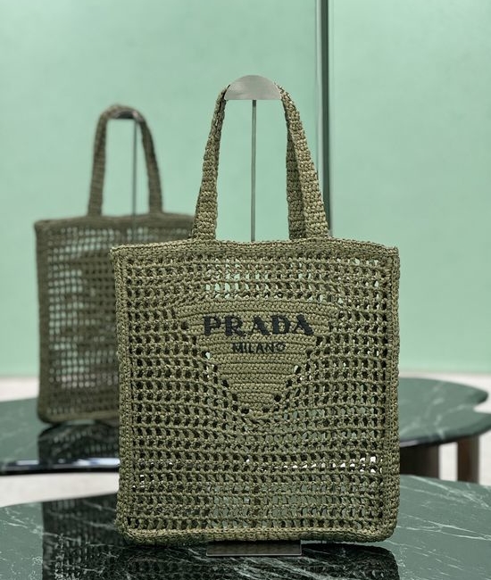 Prada Raffia Woven Tote Bag 1BG393