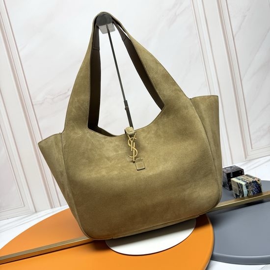 Yves Saint Laurent YSL Bea Suede Shopping Hobo Bag 763435