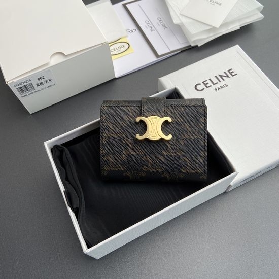 Celine TRIOMPHE Leather Wallet Functional Design 10M962GHH