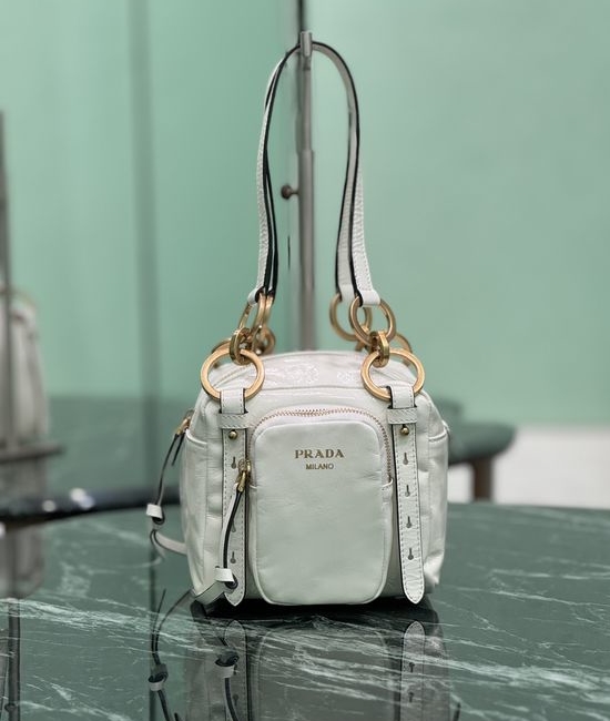 Prada Soft Lux Small Cubic Handbag 1BB137