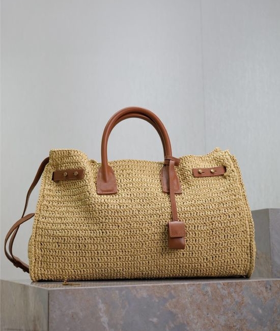 Yves Saint Laurent YSL Sac de Jour Raffia Organ Bag 717445