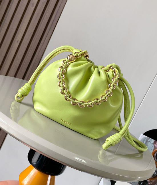 Loewe Flamenco Purse Fold Design Mini Bag 9058 Anise Green