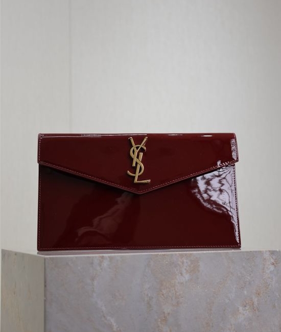 Yves Saint Laurent YSL Uptown Leather Clutch Bag 565739