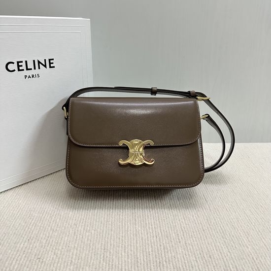 Celine Triomphe Classic Leather Shoulder Bag 187363