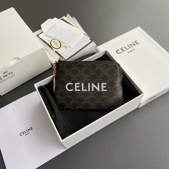 Celine Triomphe Card and Coin Pouch 10C662
