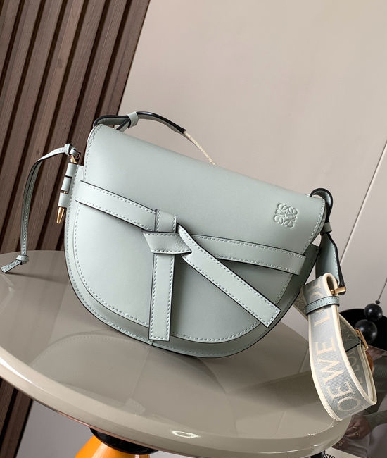 Loewe Gate Duel Leather Adjustable Strap Saddle Bag 9004