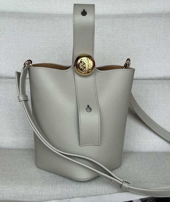 Loewe Pebble Bucket Mini Moonstone Grey 332s