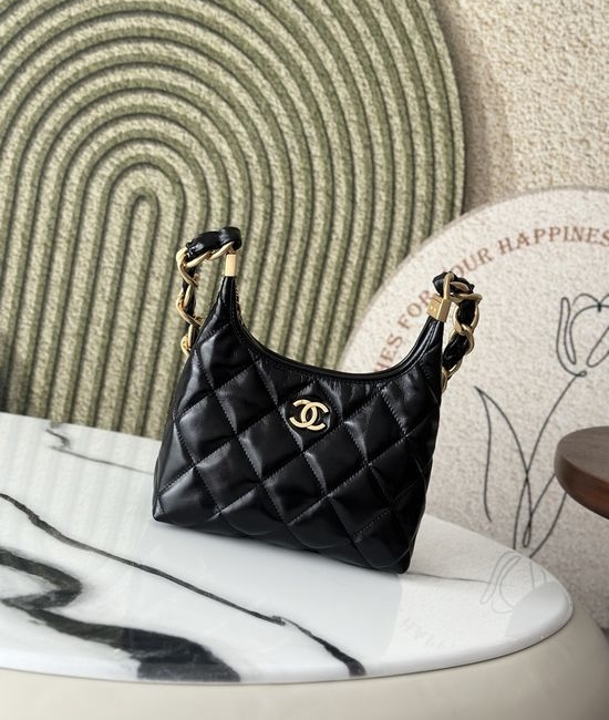 Chanel Vintage Waxed Lambskin Gabrielle Hobo Bag 4922