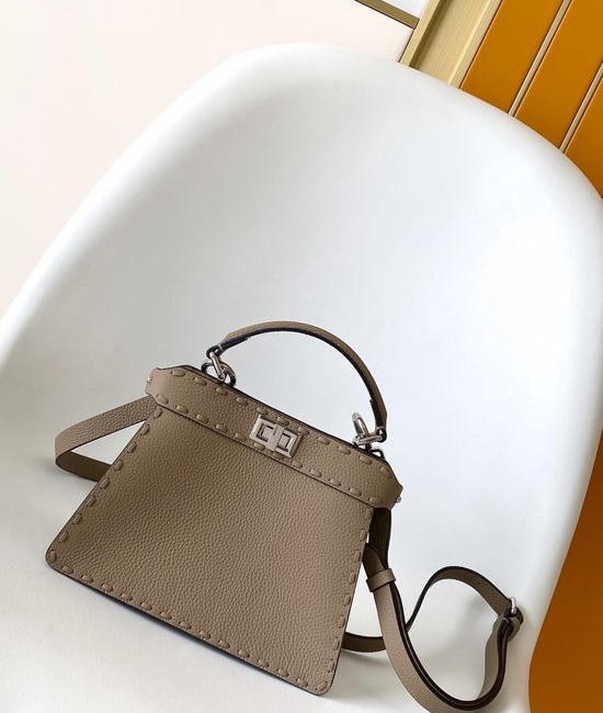 Fendi Peekaboo ISeeU Mini Calfskin Handbag 327s