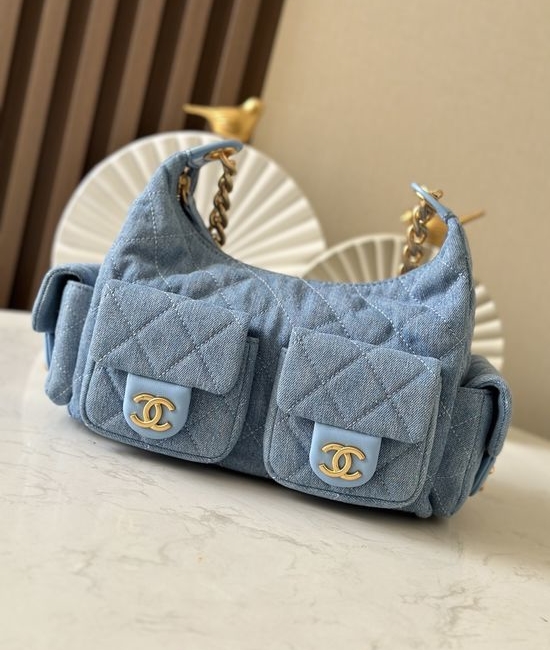 Chanel Light Denim Shoulder Bag AS3310