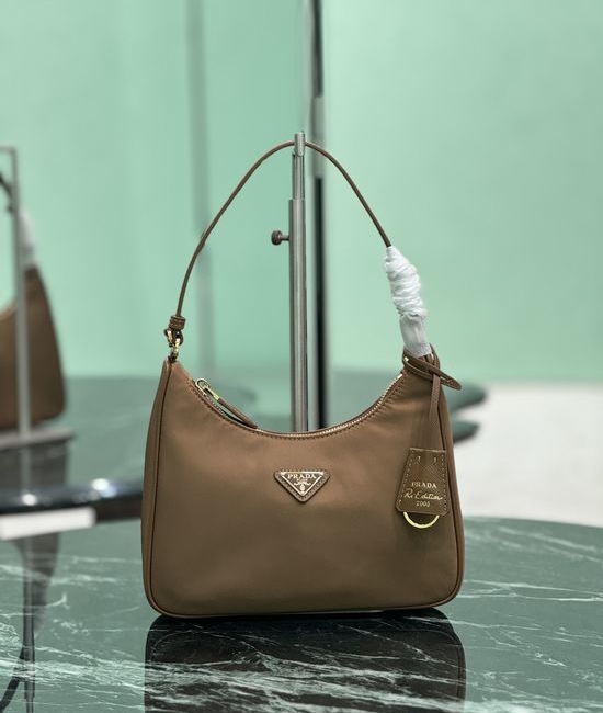 Prada Hobo Shoulder Bag Nylon Leather 1NE204
