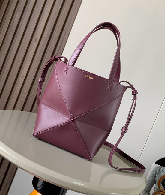 Loewe Puzzle Fold Mini Leather Tote 9030