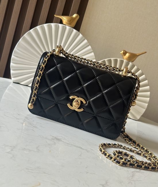 Chanel Double Gold Bead Flap Bag AP2615
