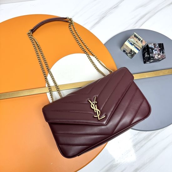 Yves Saint Laurent YSL LouLou Sheepskin Leather Bag 801439