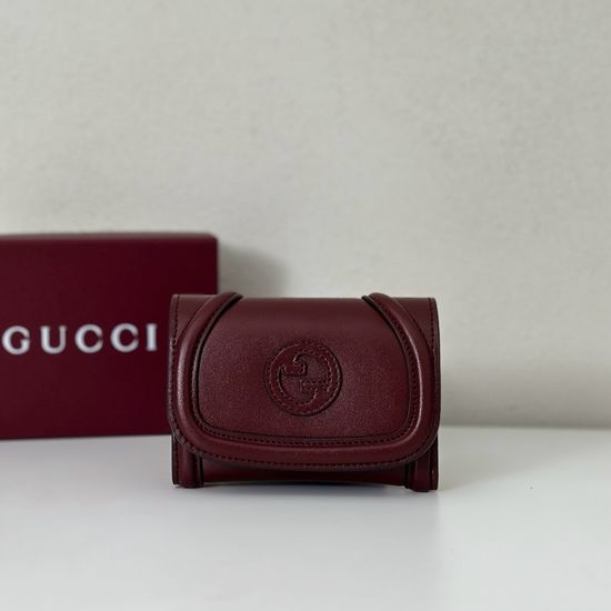 Gucci Burgundy Leather Mini Crossbody Bag 818811