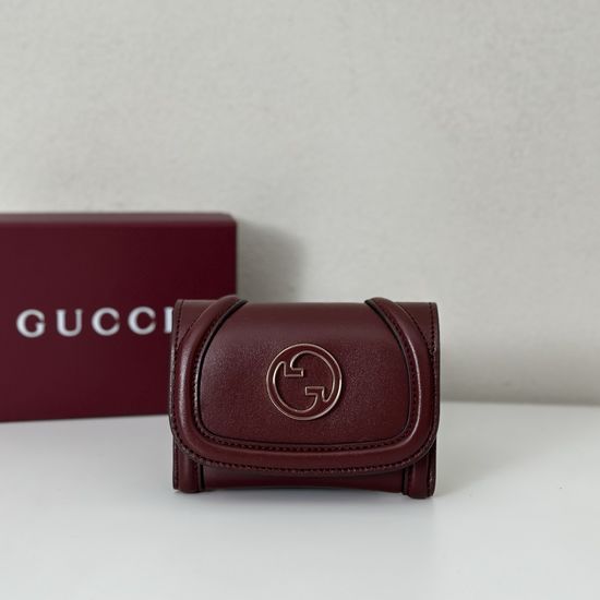 Gucci Burgundy Leather Mini Crossbody Bag 818795