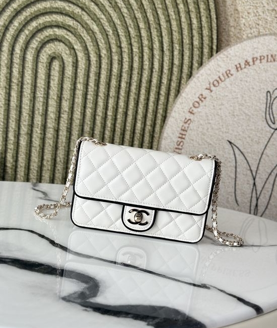 Chanel Enamel Buckle Chain Wallet 66031