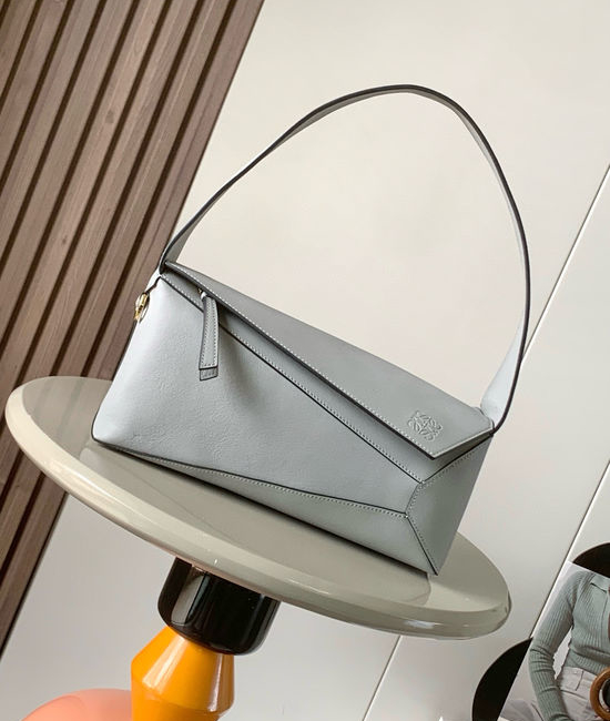 Loewe Puzzle Hobo Napa Leather Shoulder Bag 8018 Grey