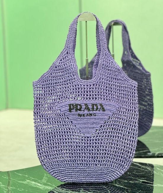 Prada Raffia Woven Tote Bag 1BG424