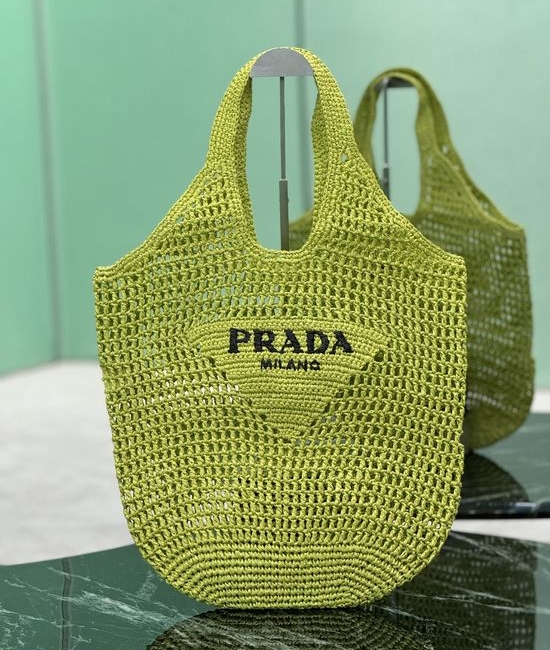 Prada Raffia Woven Tote Bag 1BG424