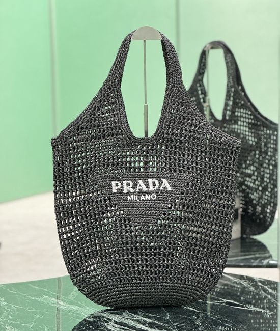 Prada Raffia Woven Tote Bag 1BG424