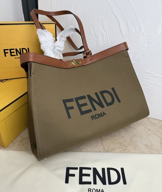 Fendi Peekaboo X-Tote Embroidered Tote Bag 1819