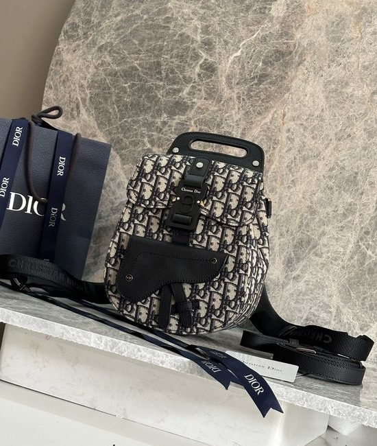 Christian Dior CD Saddle Grained Calfskin Backpack 93313