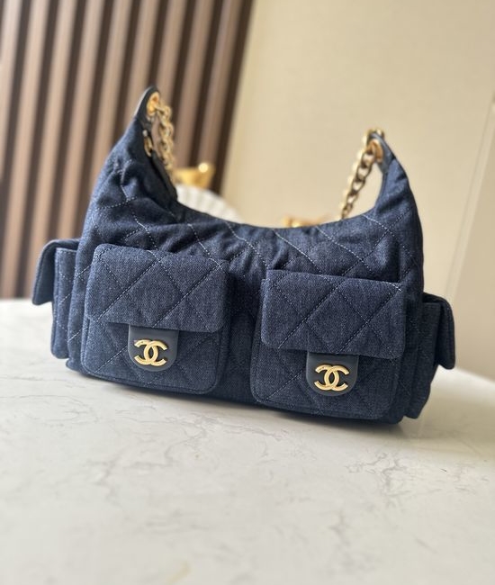 Chanel Denim Chain Shoulder Bag AS3311