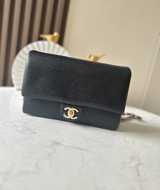 Chanel CF Medium Quilt-Free Caviar Flap Bag 3320