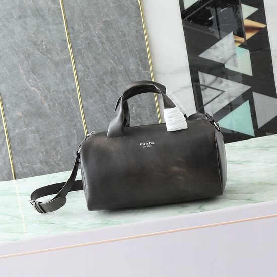 Prada Nappa Leather Dark Brown Duffle Bag 2VC046