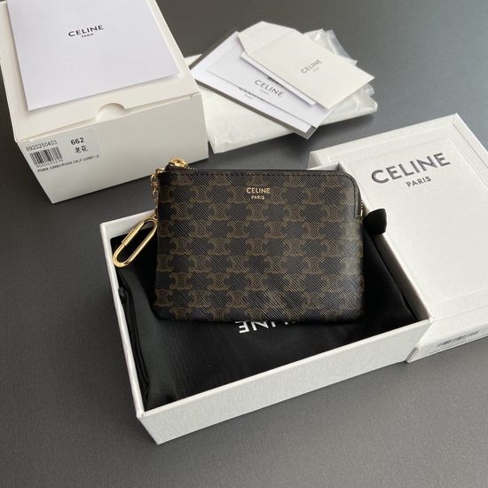 Celine TRIOMPHE Printed Card Holder 10C662BTA
