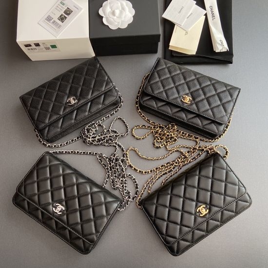 Chanel Classic Flap Bag Black Leather AP4441