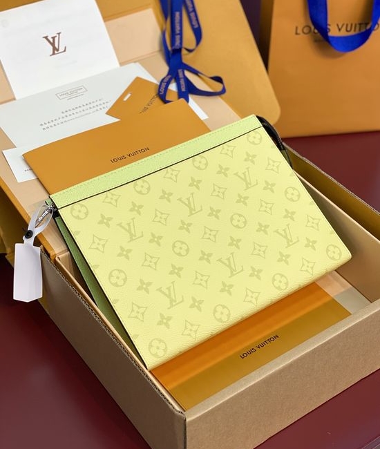 Louis Vuitton LV Pochette Voyage Medium Yellow Clutch M14011