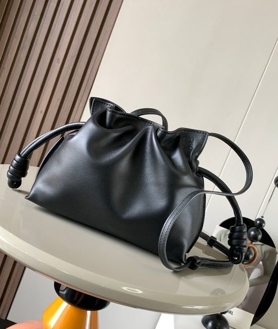 Loewe Flamenco Knot Nappa Leather Drawstring Bag 9036