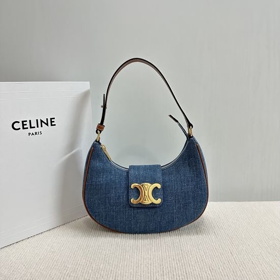 Celine Ava Classic Denim Shoulder Bag 114492