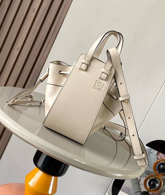 Loewe Hammock Mini Grain Leather Drawstring Bag 9069