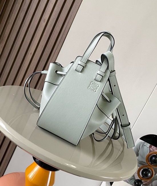 Loewe Hammock Mini Grain Leather Drawstring Bag 9069