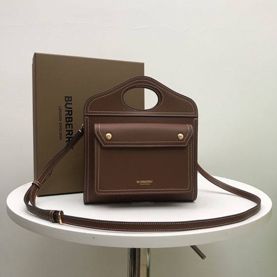 Burberry Tote Calfskin Top Handle Bag 80324371