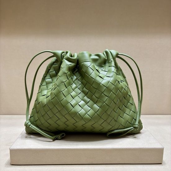 Bottega Veneta BV Dustbag Woven Leather Drawstring Handbag 3005