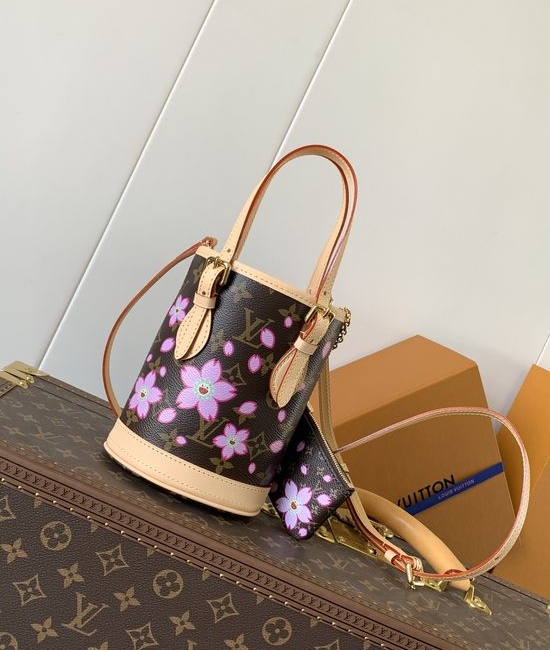 Louis Vuitton LV Nano Bucket Cherry Blossom Handbag M13417