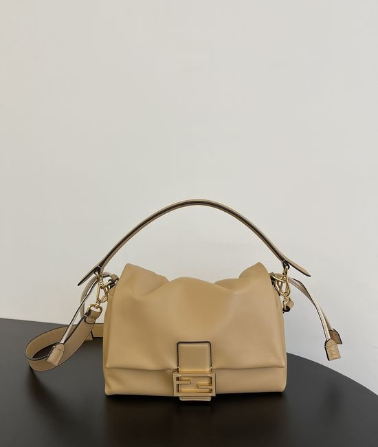 Fendi Mamma Baguette Apricot Lambskin Bag 8833