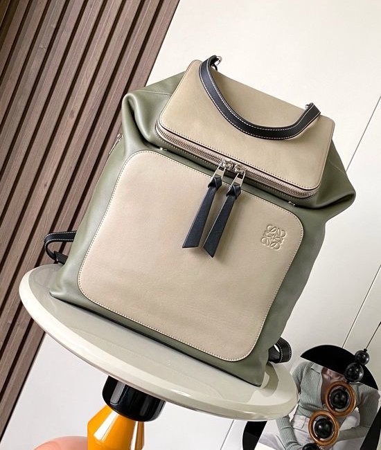 Loewe Goya Backpack Grained Leather Bag 9065