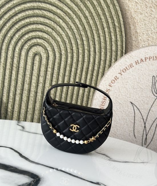Chanel Pearl Half-moon Clutch 66046