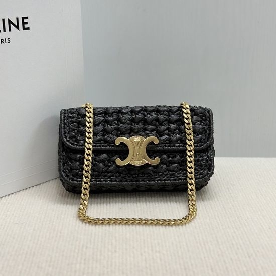 Celine Triomphe Woven Chain Handbag 112252