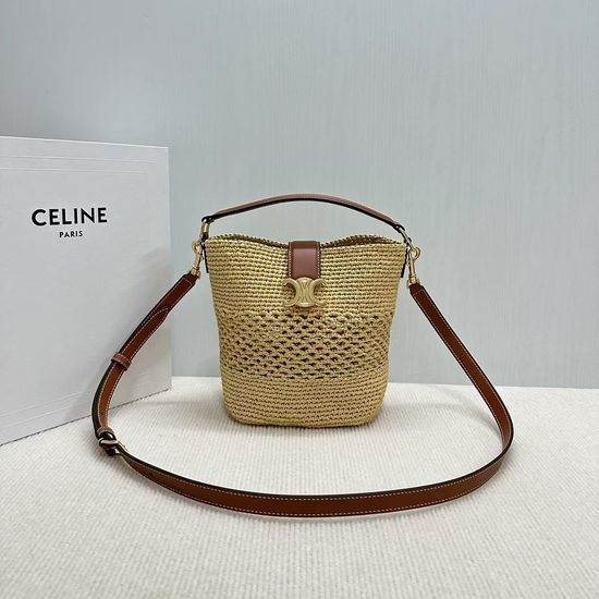 Celine LOUISE Leather Bucket Bag 119742