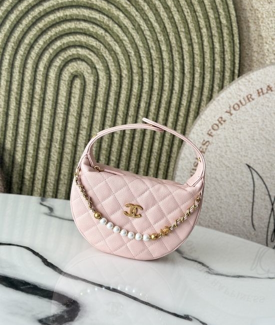 Chanel Pearl Clutch Half-moon Bag 66046